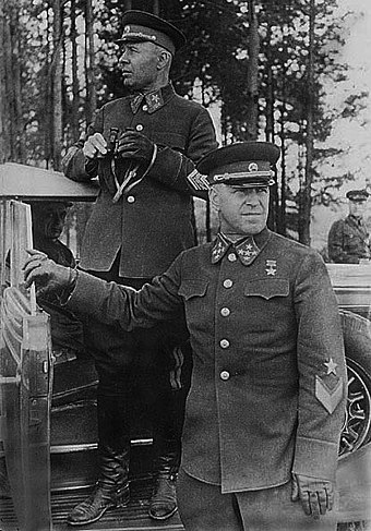 General Zhukov with General Timoshenko